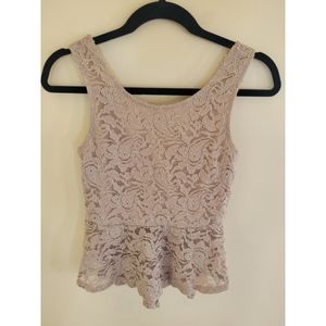 Cream Tanktop with Big Bow Size Small